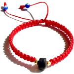 Bracelets de perles rouges en verre à perles fait main pour enfant 