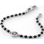 Bracelets de perles Guess noirs en acier 