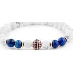 Bracelets de perles Neshraw blancs à perles pour homme 
