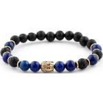 Bracelets de perles Neshraw noirs à perles à motif Bouddha pour homme 