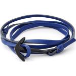 Bracelets bleu marine en cuir synthétique en cuir pour homme 