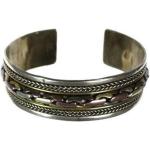 Bracelets manchette argentés en métal look vintage 