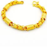 Bracelets de mariage jaune sable en or 24 carats look vintage pour femme 