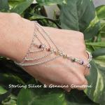 Bracelets de perles argentés en argent à perles inspirations zen personnalisés look asiatique pour femme 