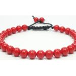 Bracelets rouges en bois à perles en bois fait main pour femme 