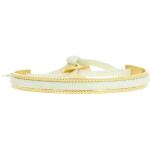 Bracelets de perles Les Interchangeables dorés en tissu à perles look fashion pour femme 
