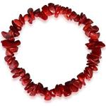 Bracelet corail, corail naturel, pepite, rouge, 8-