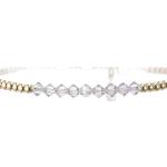 Bracelets de perles argentés en cristal à perles 14 carats personnalisés 