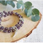 Bracelets de perles prune personnalisés look fashion pour femme 