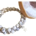 Bracelets de perles blancs à perles personnalisés pour bébé 
