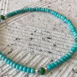 Bracelets de perles turquoise en verre à perles pour enfant 