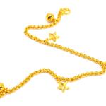 Bracelets breloques dorés en or 24 carats pour enfant 