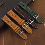 Bracelets de montre marron look vintage à bracelet rallye en cuir 