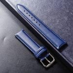 Bracelets de montre gris acier look fashion en cuir 