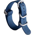 Bracelets de montre argentés en acier finition mate look fashion en nylon pour homme 