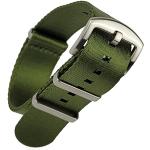 Bracelets de montre vert mousse look fashion à bracelet NATO pour homme 