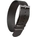 Bracelets de montre gris acier en acier look fashion à bracelet zulu pour homme 