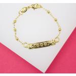 Bracelets de perles dorés à perles look fashion pour bébé 