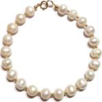 Bracelets de perles blancs à perles 9 carats pour femme 