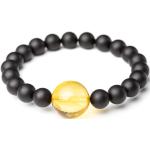 Bracelets de perles noirs en résine à perles en ambre look fashion pour femme 