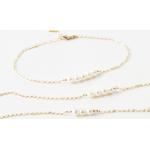Bracelets de perles argentés en or rose à perles personnalisés 