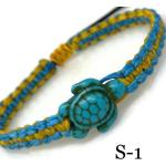 Bracelets turquoise en résine à motif tortues en cuir personnalisés pour femme 