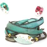 Bracelets de perles turquoise en céramique à perles à motif canards 