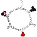 Bracelets en argent argentés en laiton Mickey Mouse Club Minnie Mouse pour femme 
