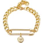 Bracelets de perles dorés en métal à perles à motif serpents look Punk pour femme 