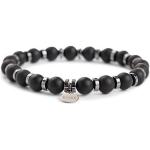 Bracelets de perles de créateur HUGO BOSS BOSS noirs en métal à perles pour homme 