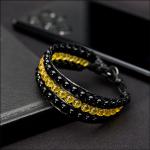 Bracelets de perles jaunes à perles fait main style ethnique 
