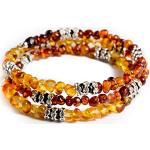 Bracelets de perles noirs en fer à perles en ambre fait main look fashion pour femme 