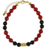 Bracelets de perles rouges en argent à perles pour femme en promo 