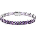 Bracelets en argent Juwelo violets en argent pour femme en promo 