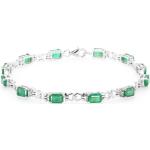 Bracelets en argent Juwelo verts en argent à émeraude pour femme 