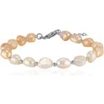 Bracelets de perles blancs en argent à perles pour femme en promo 