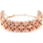 Bracelets marron chocolat en argent en or rose pour femme en promo 