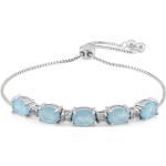 Bracelets en argent Juwelo bleu pastel en argent pour femme 