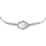 Bracelets de perles argentés en argent à perles 14 carats Halo 