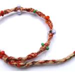 Bracelets de perles marron à perles éco-responsable fait main 