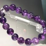 Bracelets de perles prune en cristal à perles inspirations zen amethyste 