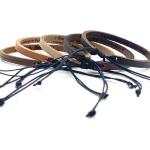 Bracelets pour fêtes de Noël noirs en cuir en cuir personnalisés pour femme 