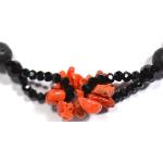 Bracelets orange corail en tissu fait main classiques 