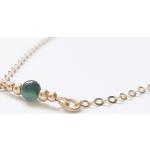 Bracelets de perles pour la fête des mères argentés en or à perles 14 carats à émeraude personnalisés 