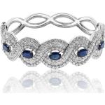 Bracelets bleus en or blanc en or blanc 14 carats pour femme en promo 