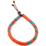Bracelets de perles rouges en cuir à perles à motif serpents style ethnique 