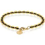 Bracelets de perles argentés en or à perles à motif tigres 24 carats look fashion pour femme 