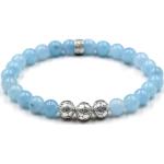 Bracelets de perles argentés en argent à perles pour femme 