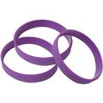 Bracelets silicone violets en caoutchouc look fashion pour enfant 