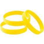 Bracelets silicone jaunes en caoutchouc look fashion pour enfant 